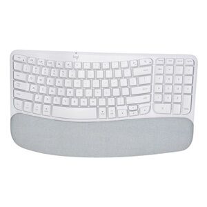 Logitech Wave Keys Wireless Bluetooth Ergonomic Keyboard Off White